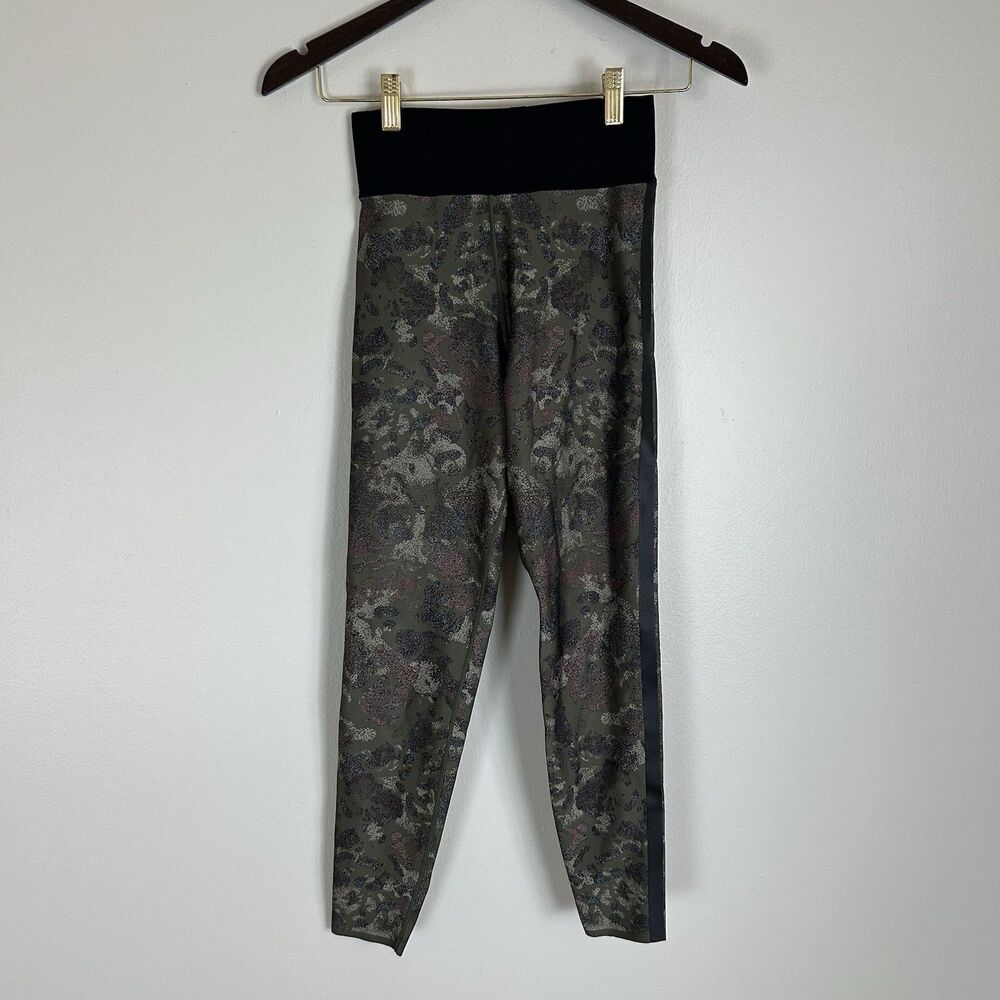 Ultracor Cor Camo Leggings Black Green Camouflage High Rise Activewear Small